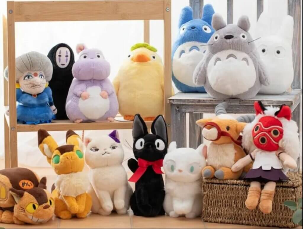 peluches des personnages ghibli