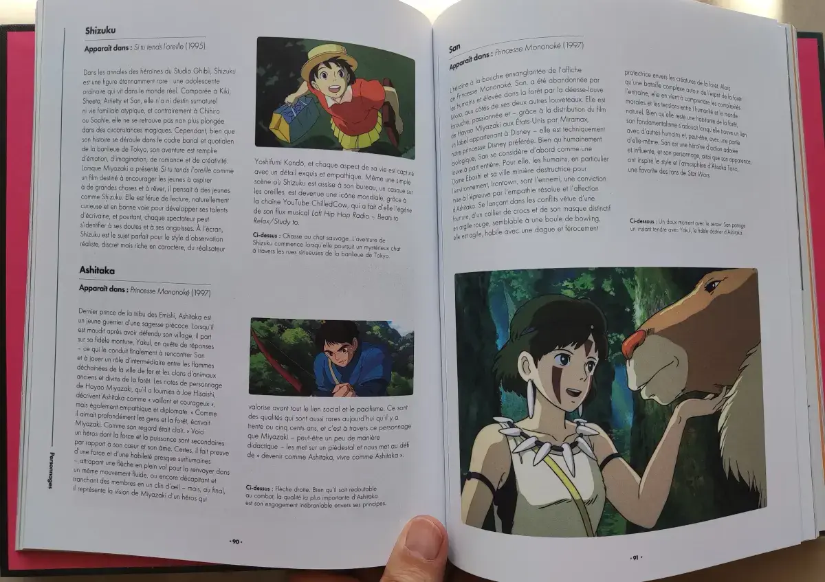 Personnages et pages du livre Ghiblipédia